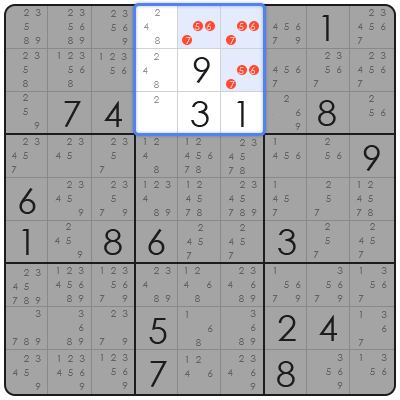 sudoku swordfish pattern